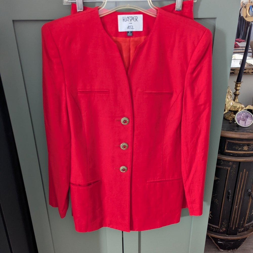 Kasper Women's Bold Red Blazer